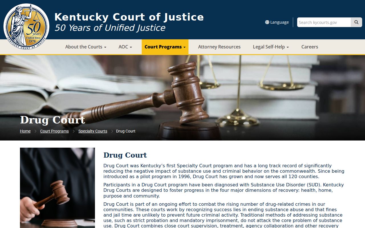 Floyd County criminal court cases and Kentucky Drug Court program