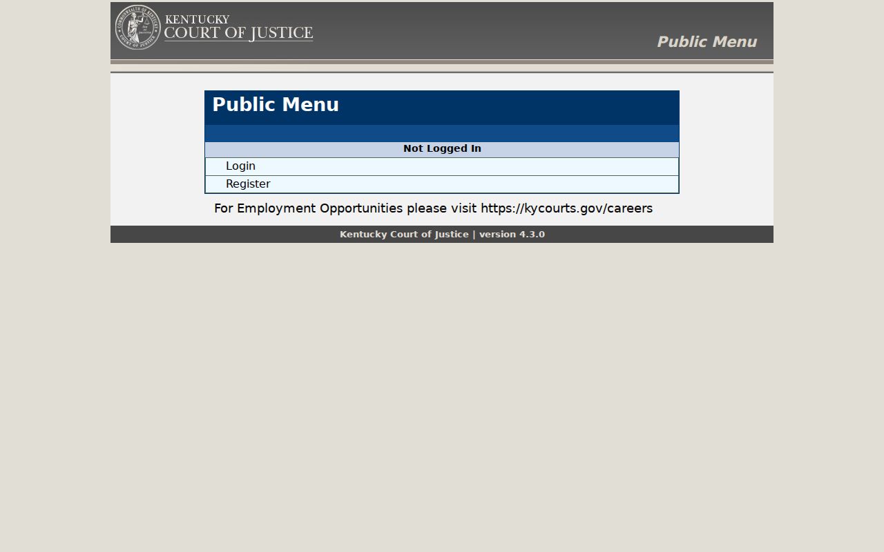 Floyd County court case lookup through Kentucky eCourts public entry