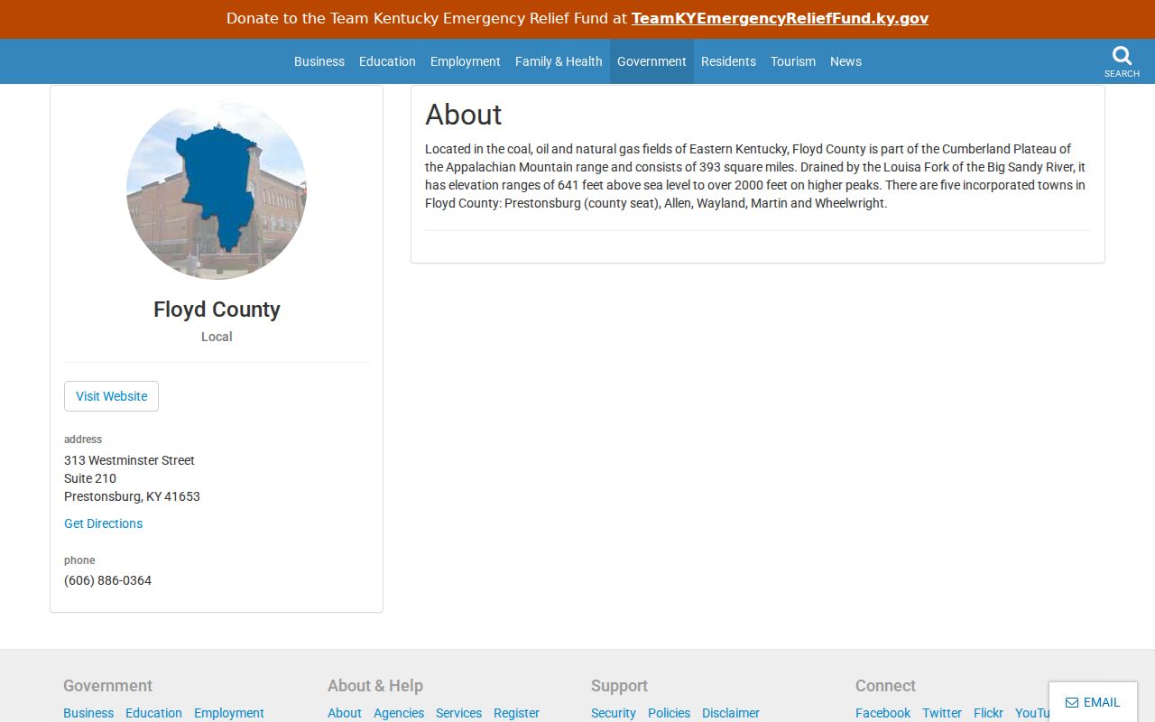Floyd County criminal record geography and Commonwealth county profile