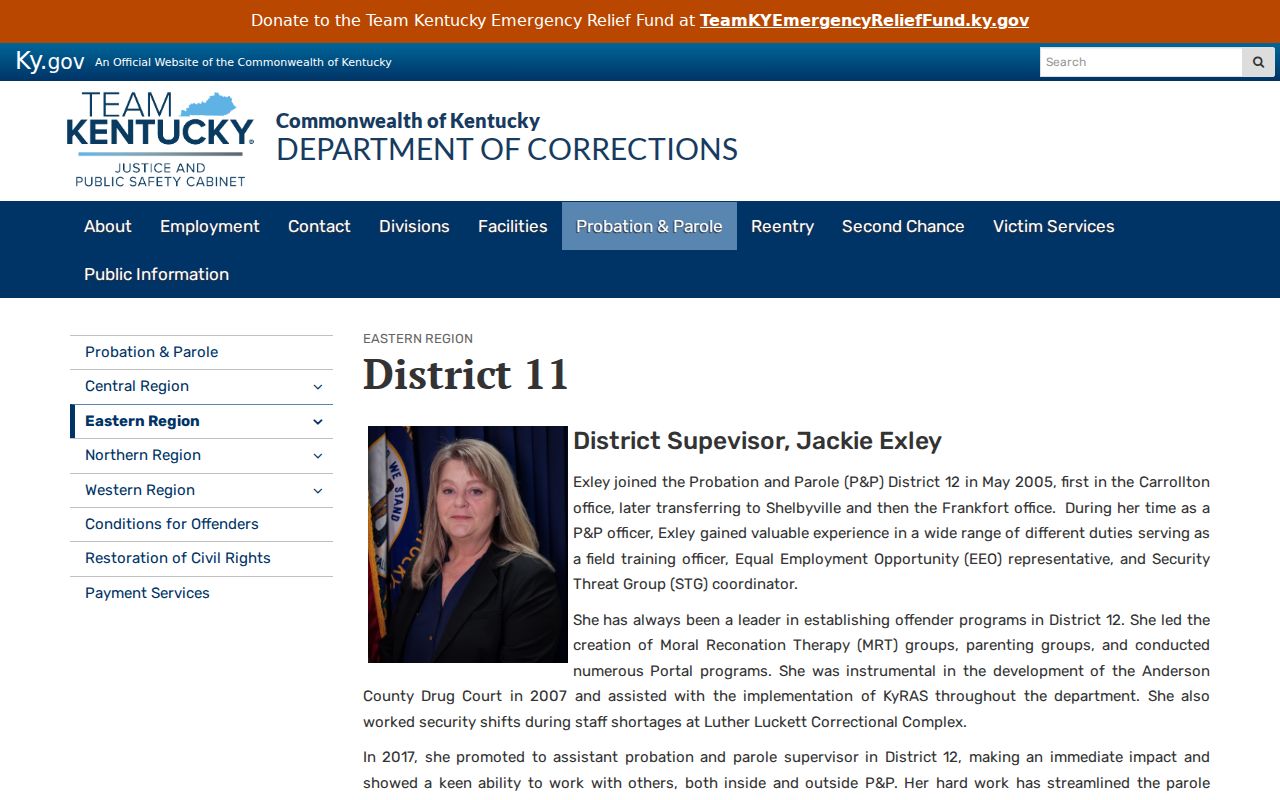 Floyd County criminal supervision records at Probation and Parole District 11